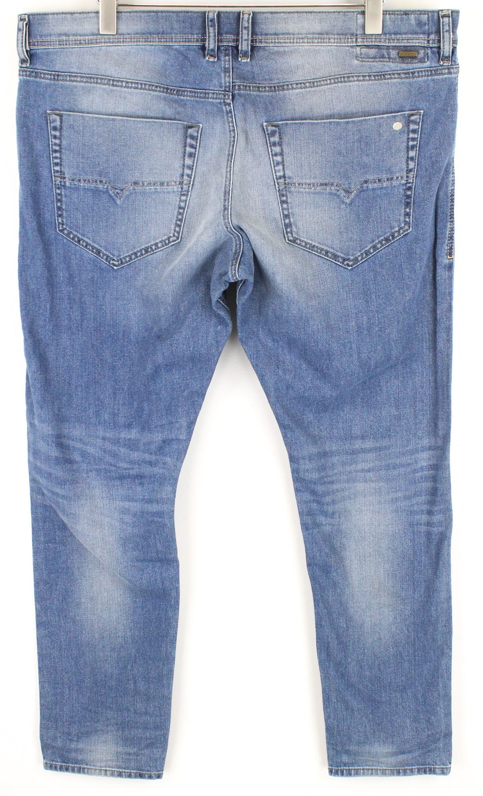 DIESEL Tepphar 0842H Men Jeans W40/L32 Slim Carrot Blue Cotton Stretch Washed