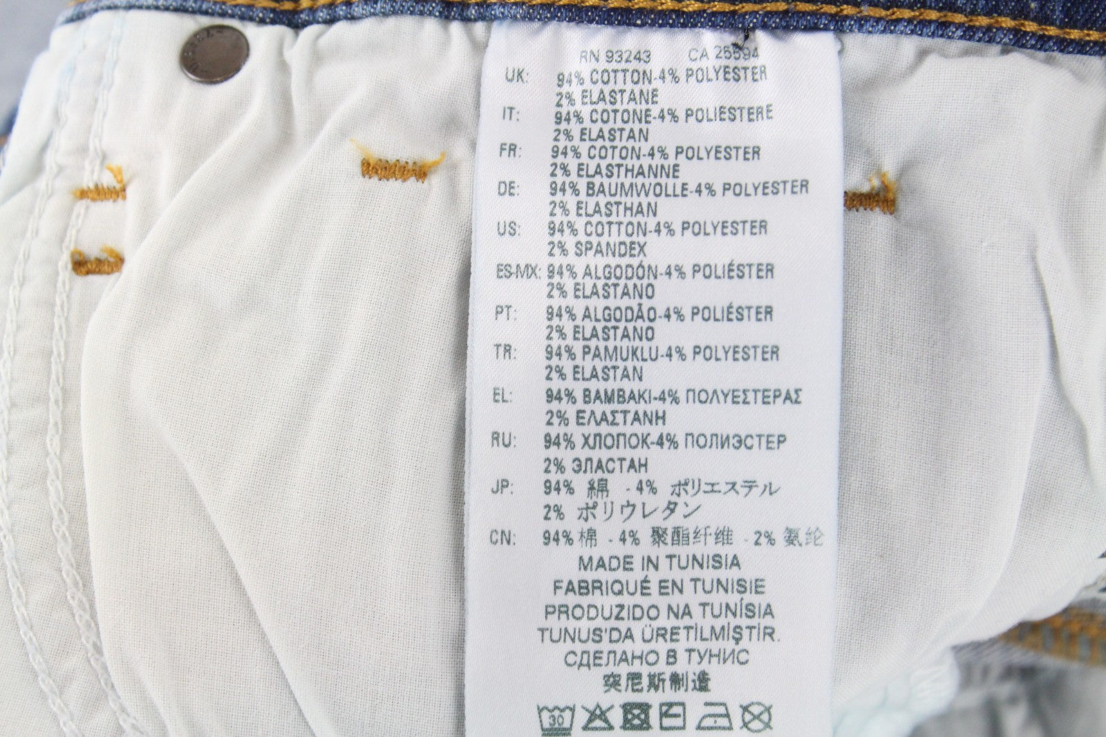 DIESEL D-Istort-SP 085AU Men Jeans W29/L32 Super Skinny Fit Blue Cotton Stretch