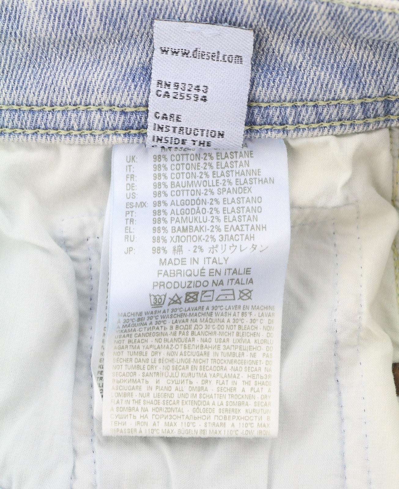 DIESEL Larkee-Beex-R 084TK Men Jeans W32/L32 Blue Faded Regular Tapered Stretch