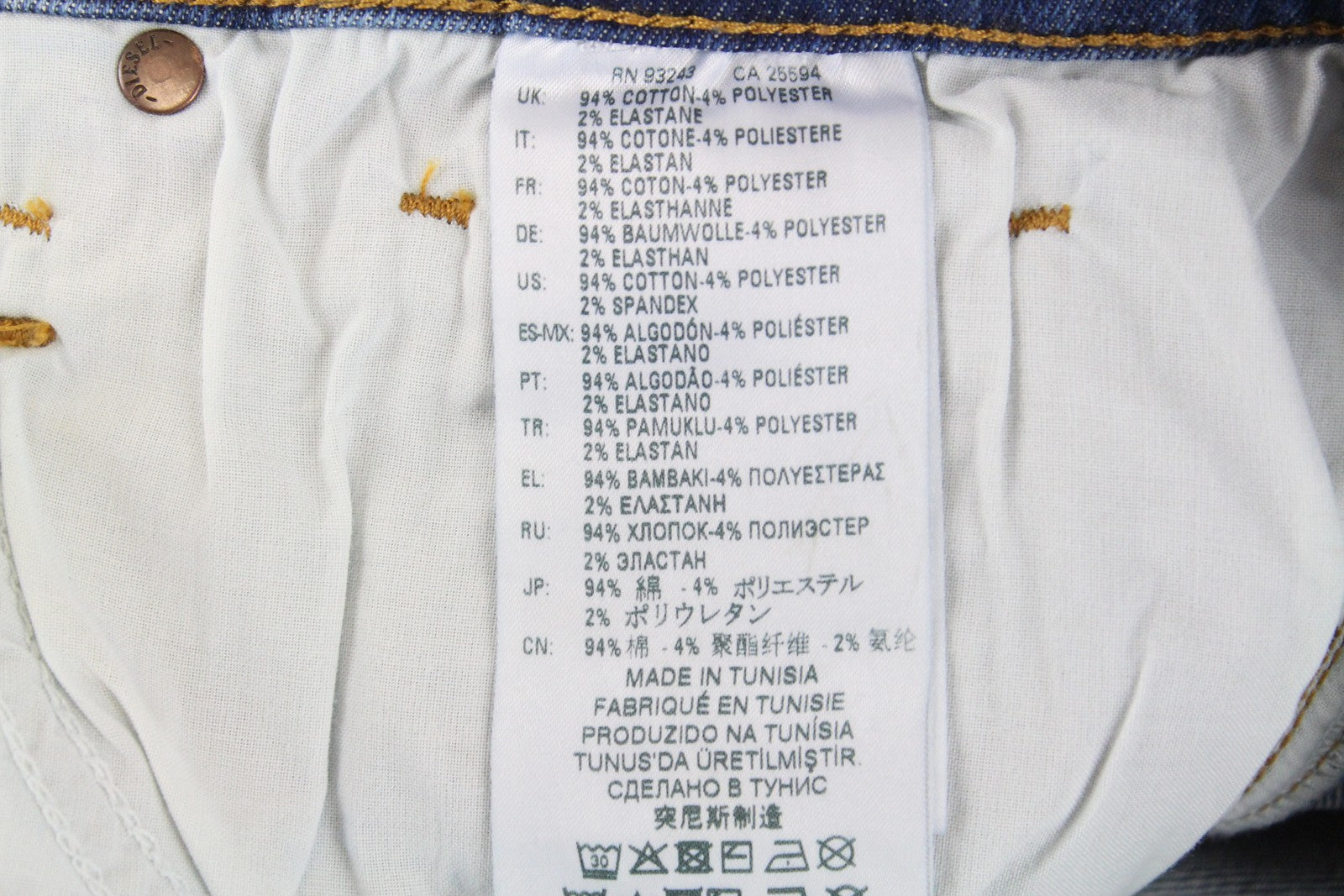 DIESEL D-Istort-SP 085AU Men Jeans W31/L32 Super Skinny Blue 5-Pocket Stretch
