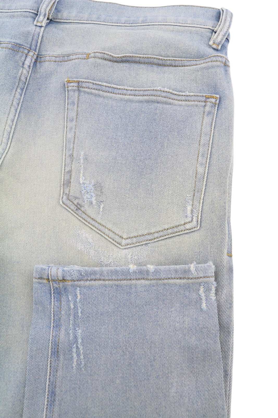 DIESEL D-Eetar 081AK Men Jeans W34/L32 Blue Whiskers Faded Painted Dirty Look