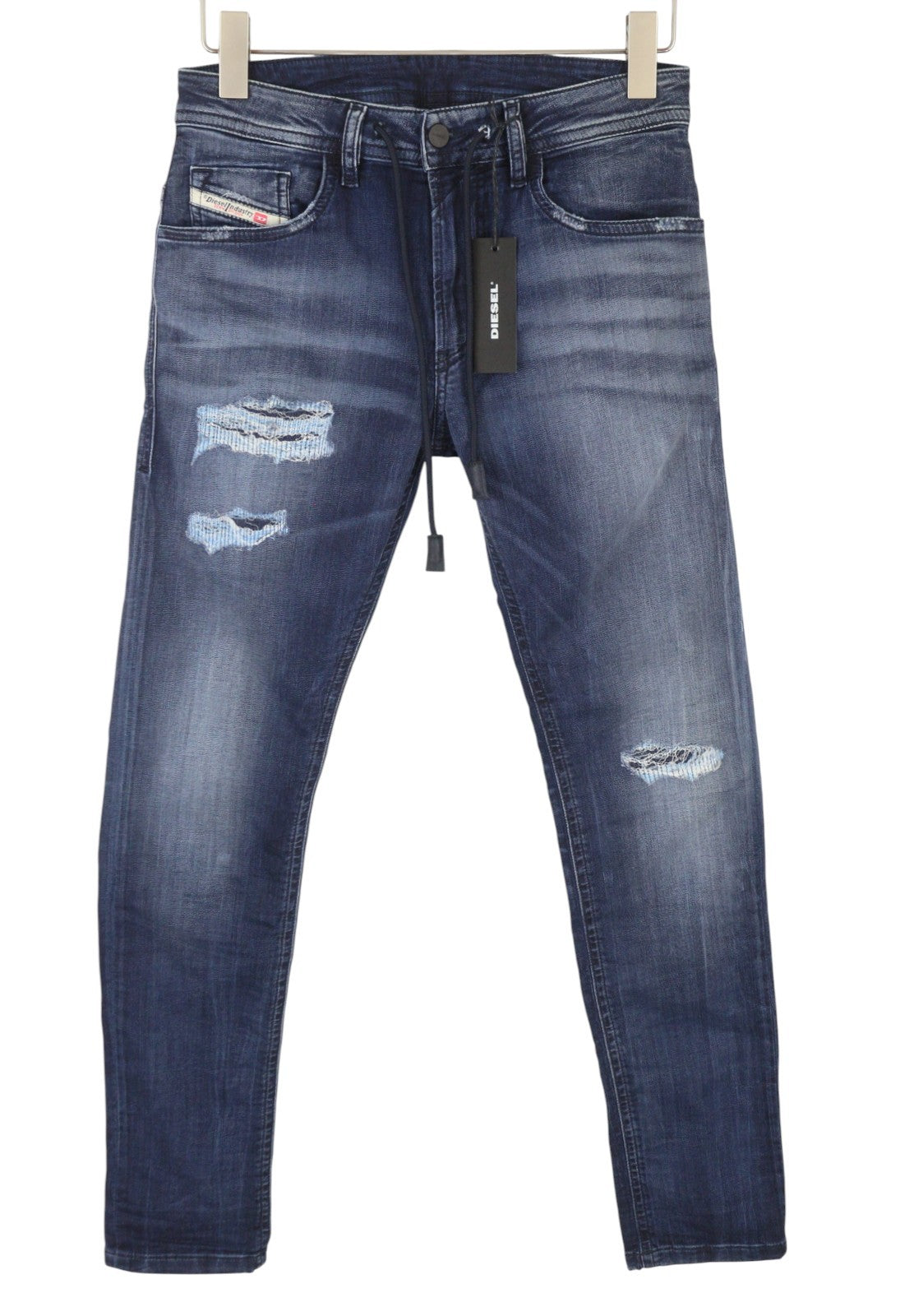 DIESEL Thommer CB-NE 069JF Men Jeans W28 Blue Jogg Sweat Faded Whiskers Distress
