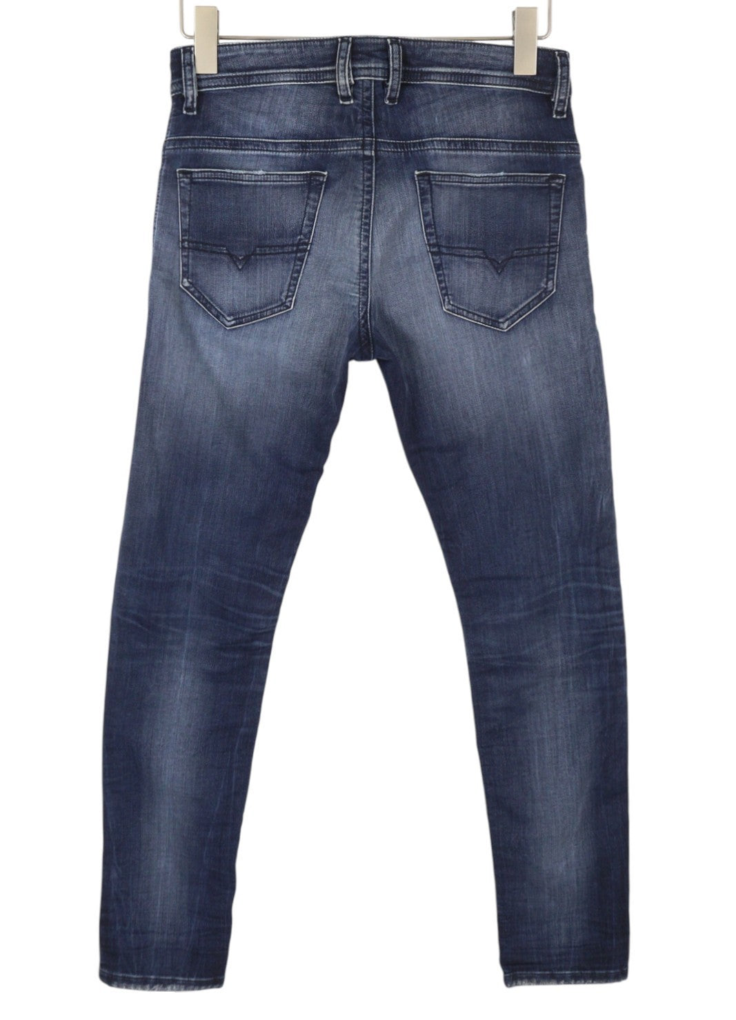 DIESEL Thommer CB-NE 069JF Men Jeans W28 Blue Jogg Sweat Faded Whiskers Distress