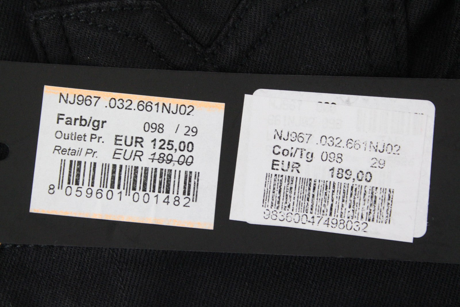 REPLAY Neymar Jr Men Jeans W29/L32 Slim Fit Coated Black Cotton Stretch 5-Pocket