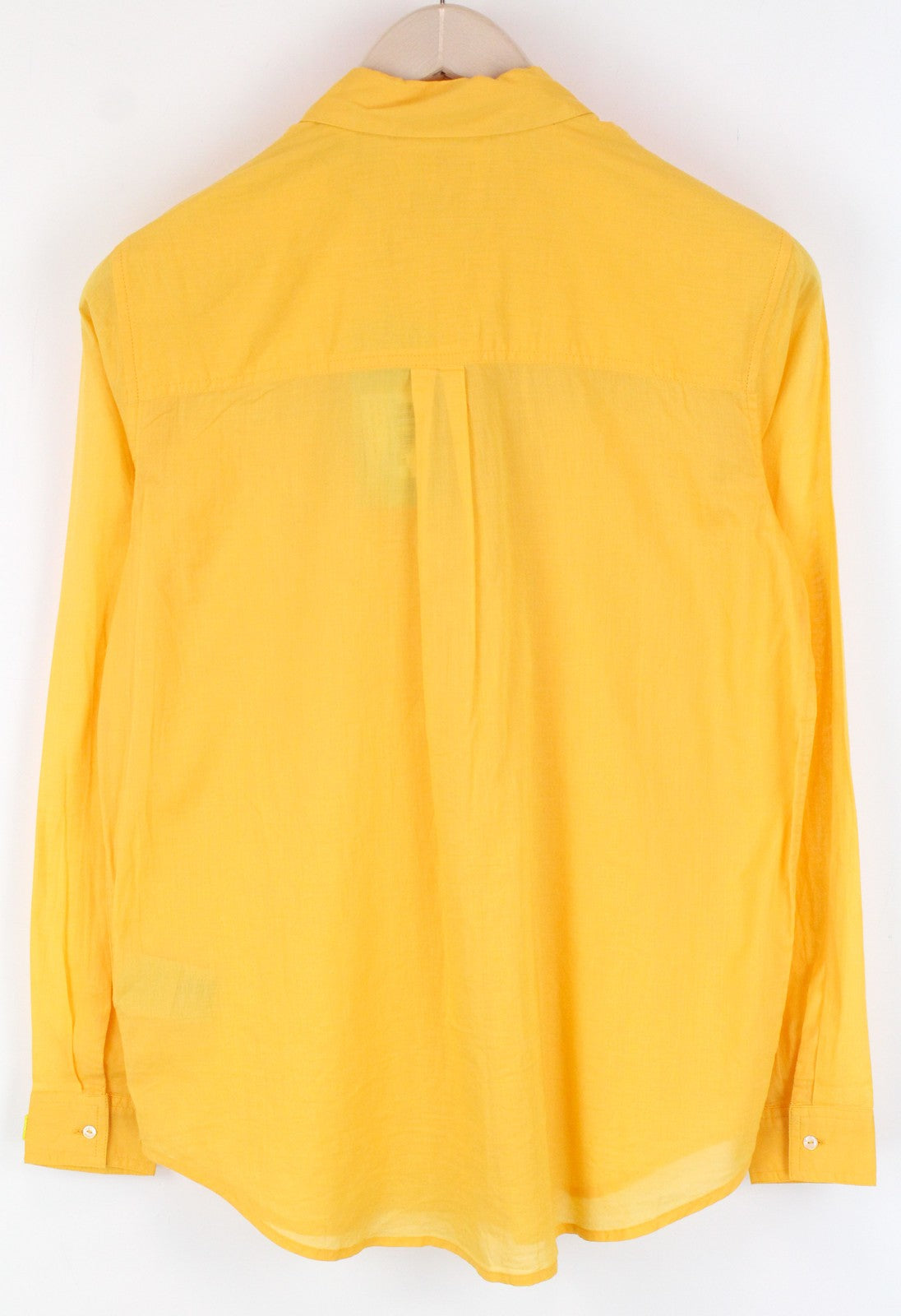 MAISON SCOTCH Women Shirt XS Yellow Pure Cotton Long Sleeved Lightweight