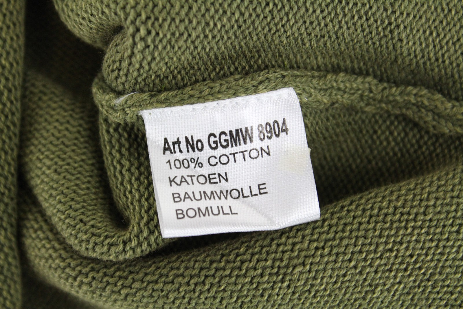 GOOD GENES Men Jumper M Green Logo Pure Cotton Long Sleeved Long Knitted Sweater