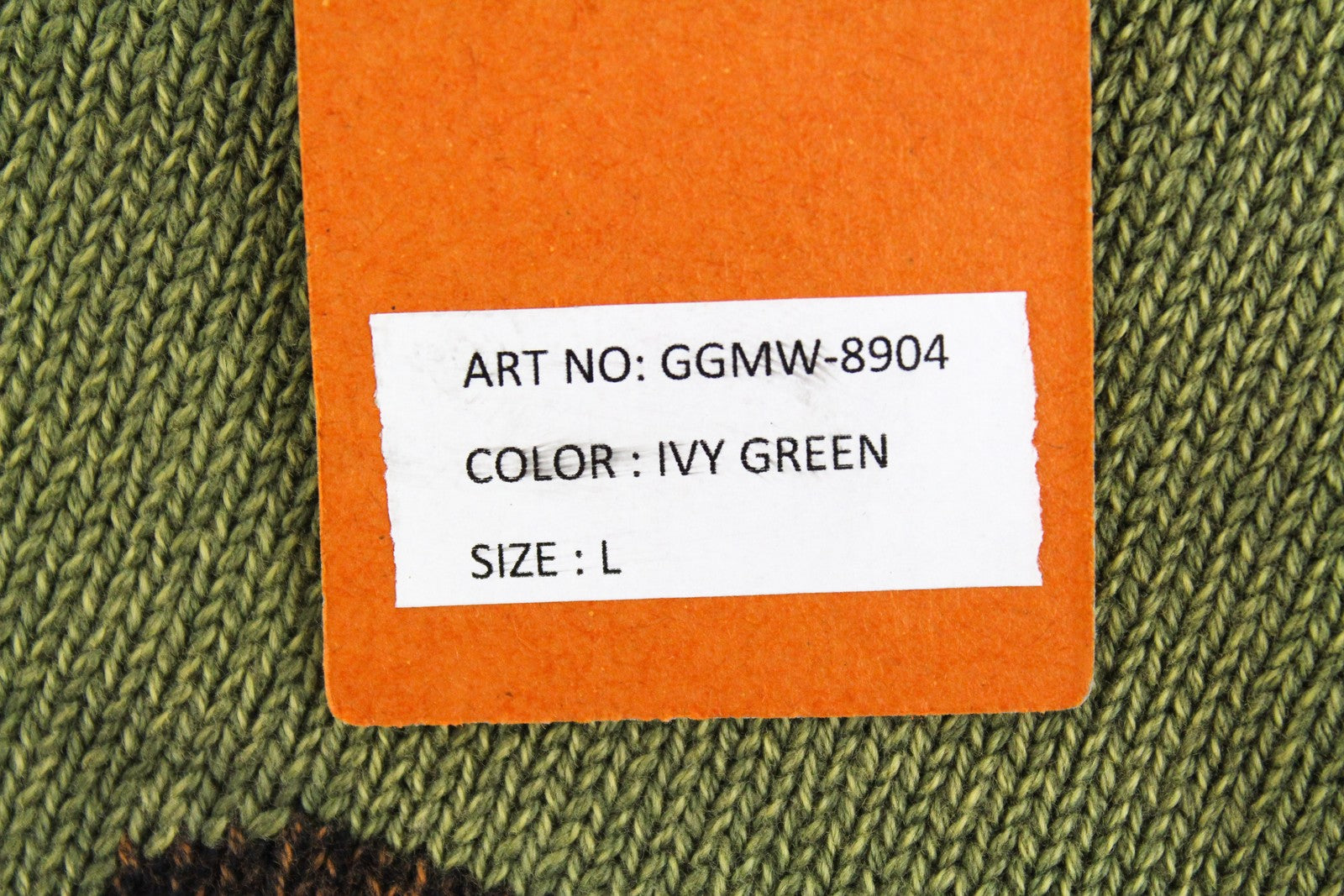 GOOD GENES Men Jumper L Green Logo Pure Cotton Long Sleeve Long Knitted Sweater