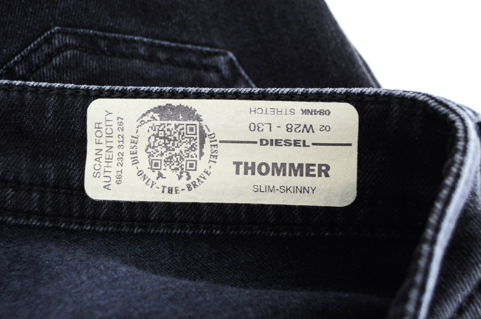 DIESEL Thommer 084NK Men Jeans W28/L30 Dark Blue Slim Skinny Navy Cotton Stretch