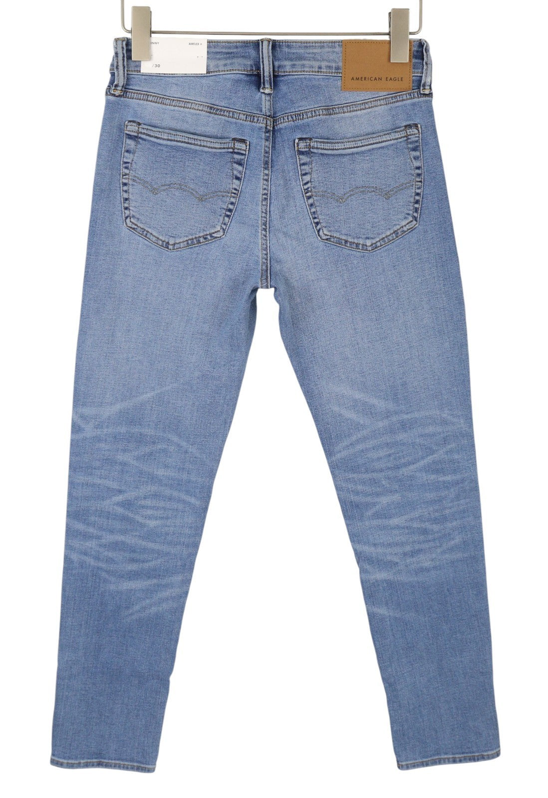 AMERICAN EAGLE OUTFITTERS Airflex+ Men Jeans W32/L30 Skinny Fresh Bright Faded