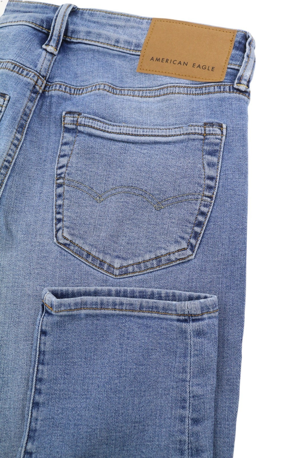 AMERICAN EAGLE OUTFITTERS Airflex+ Men Jeans W32/L30 Skinny Fresh Bright Faded
