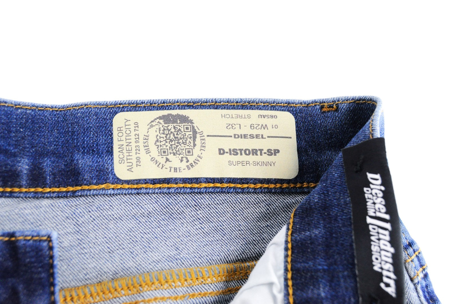 DIESEL D-Istort-SP 085AU Men Jeans W29/L32 Slim Skinny Fit Blue Cotton Stretch