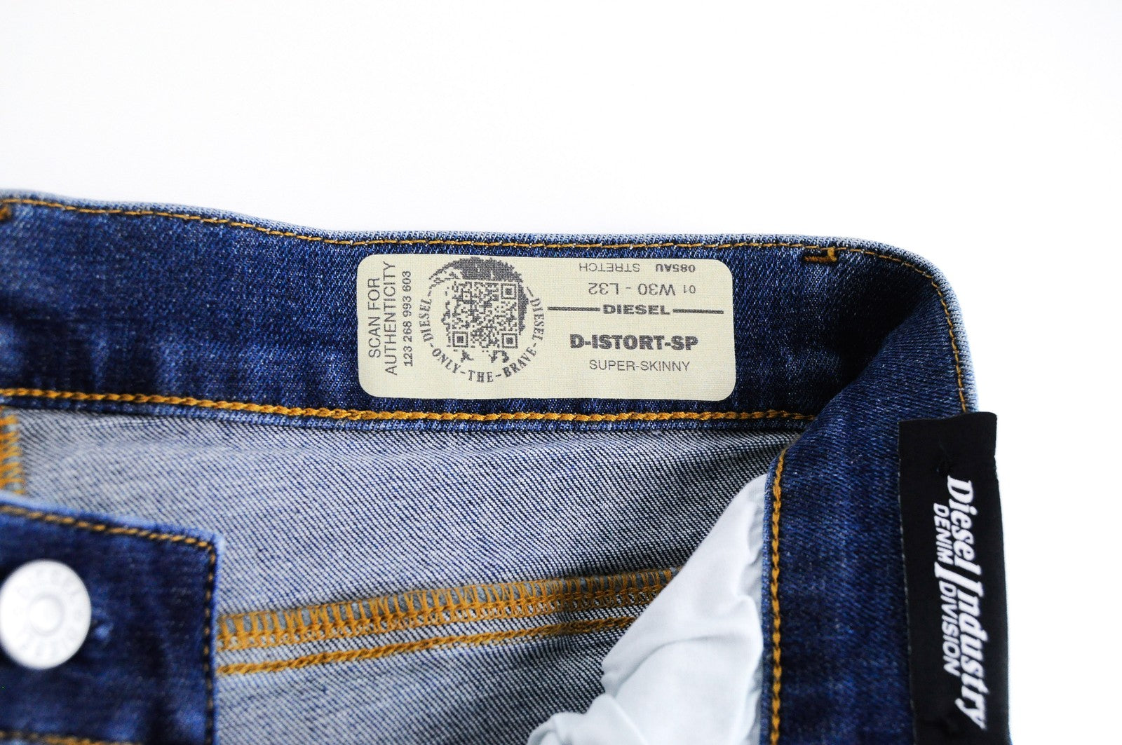DIESEL D-Istort-SP 085AU Men Jeans W30/L32 Slim Skinny Light Blue Cotton Stretch