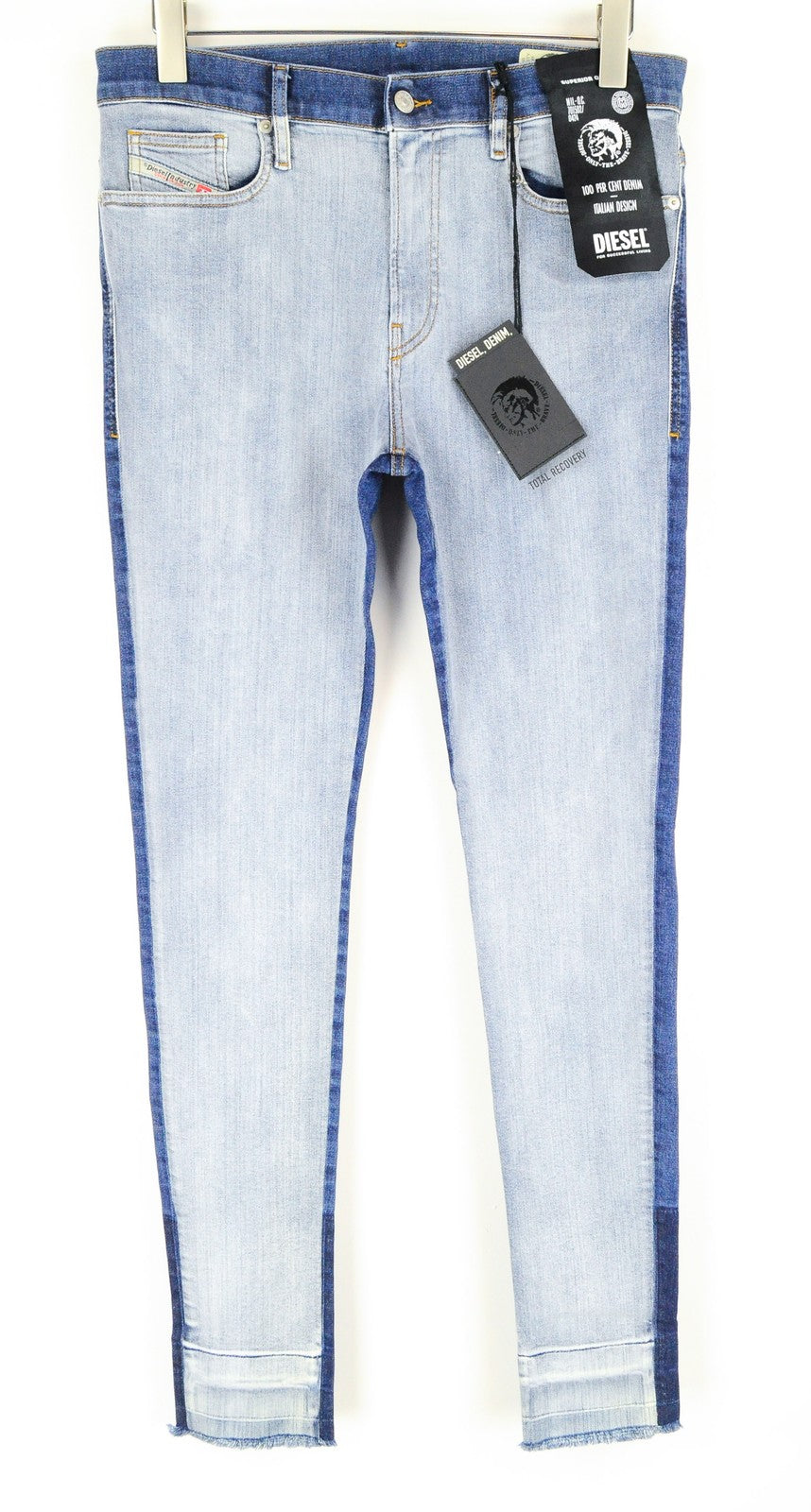DIESEL D-Istort-SP 085AU Men Jeans W32/L32 Slim Skinny Fit Blue Washed Stretch