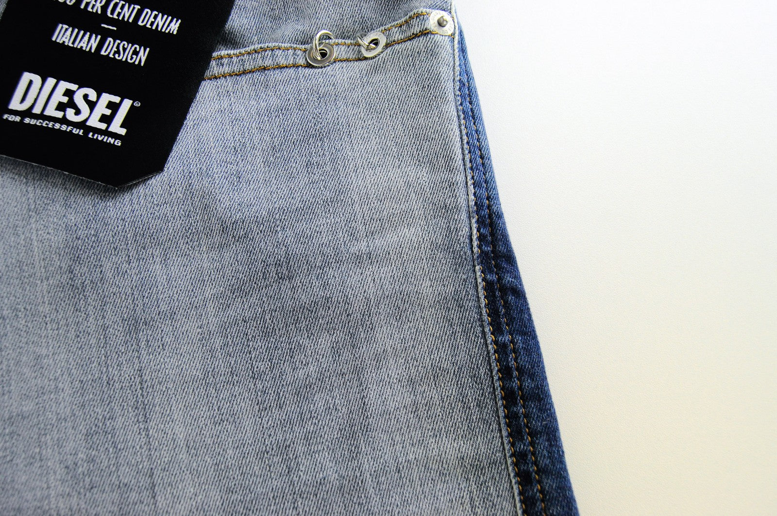 DIESEL D-Istort-SP 085AU Men Jeans W32/L32 Slim Skinny Fit Blue Washed Stretch