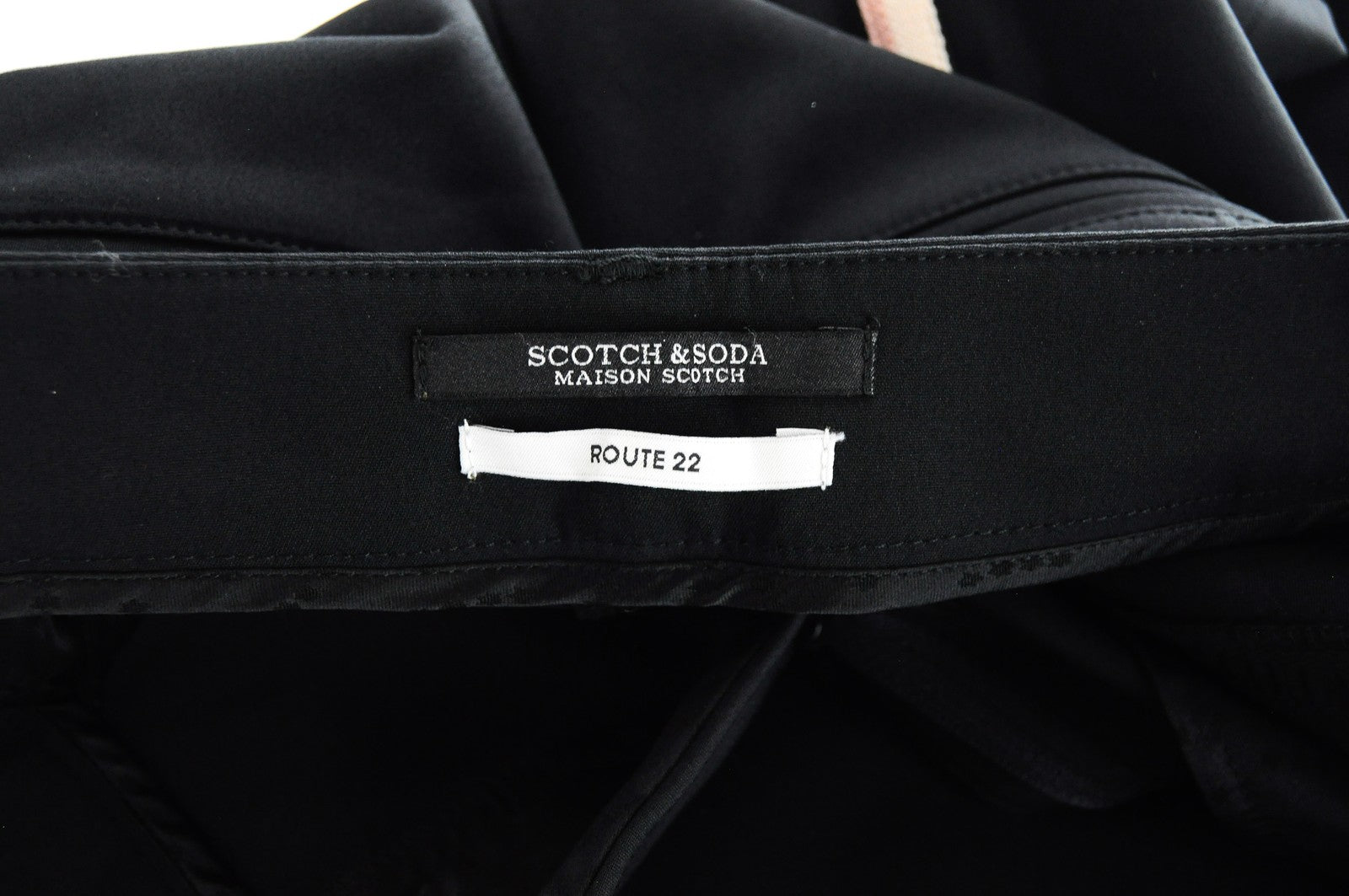 MAISON SCOTCH Women Trousers S Classic Formal Black Side Lines Slit Pocket