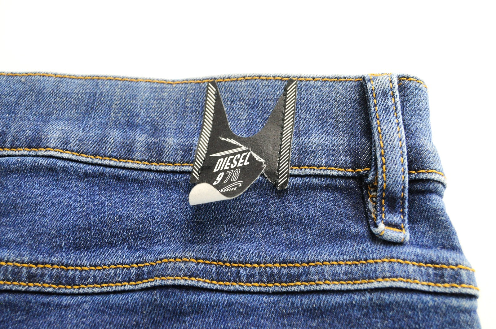 DIESEL D-Istort-SP 085AU Men Jeans W29/L32 Super Skinny Blue Cotton Stretch Wash