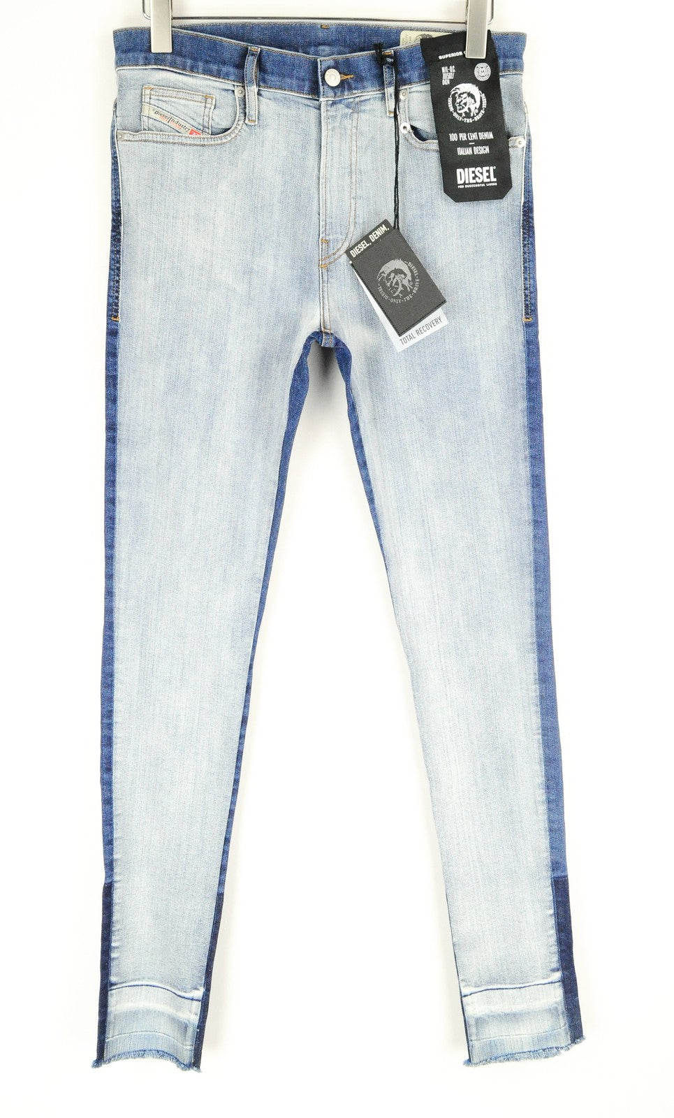 DIESEL D-Istort-SP 085AU Men Jeans W30/L32 Super Skinny Blue Cotton Stretch