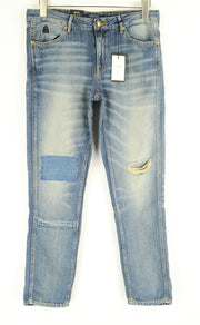 SCOTCH & SODA Bandit Women Jeans W26/L32 Slim Taper Blue Cotton Linen Washed