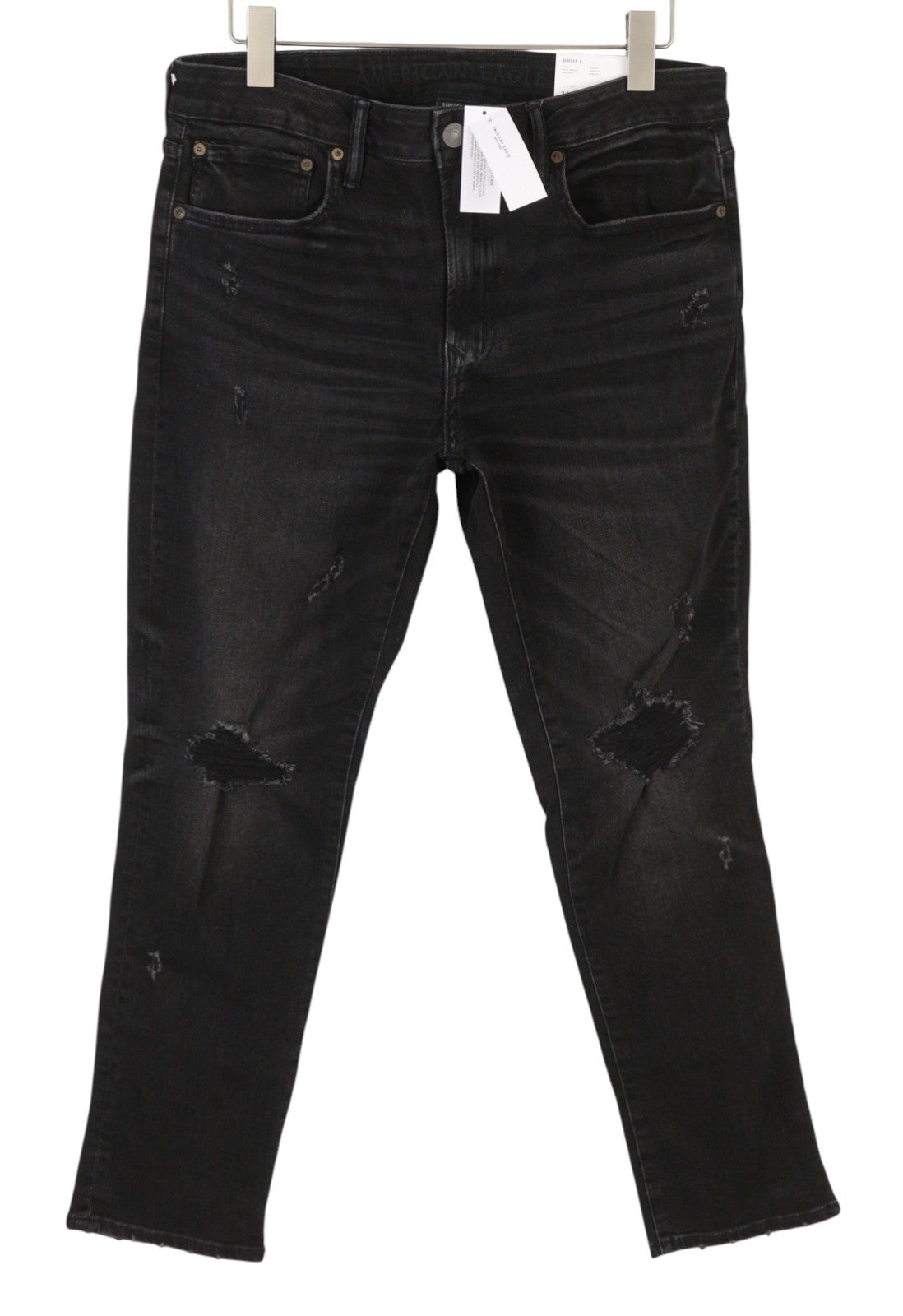 AMERICAN EAGLE OUTFITTERS Airflex+ Men Jeans W34/L30 Bold Black Slim Stretch