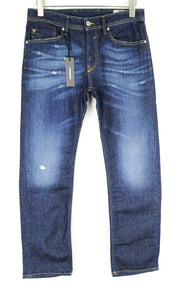 DIESEL Waykee R7NA8 Men Jeans W28/L30 Distressed Aged Denim Button-Fly Straight