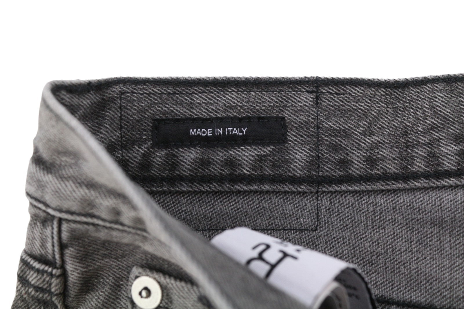 R13 D'Arcy Loose Men Jeans 33 Polaris Black Whsikers Faded Distress PS26 RRP895