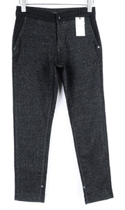 MAISON SCOTCH Women Jeans W26/L32 Mid-Rise Glitter Black Zip-Fly Skinny Fit