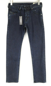 DIESEL Belther-R R8LC4 Men Jeans W28/L30 Slim Tapered Dark Blue Cotton Stretch