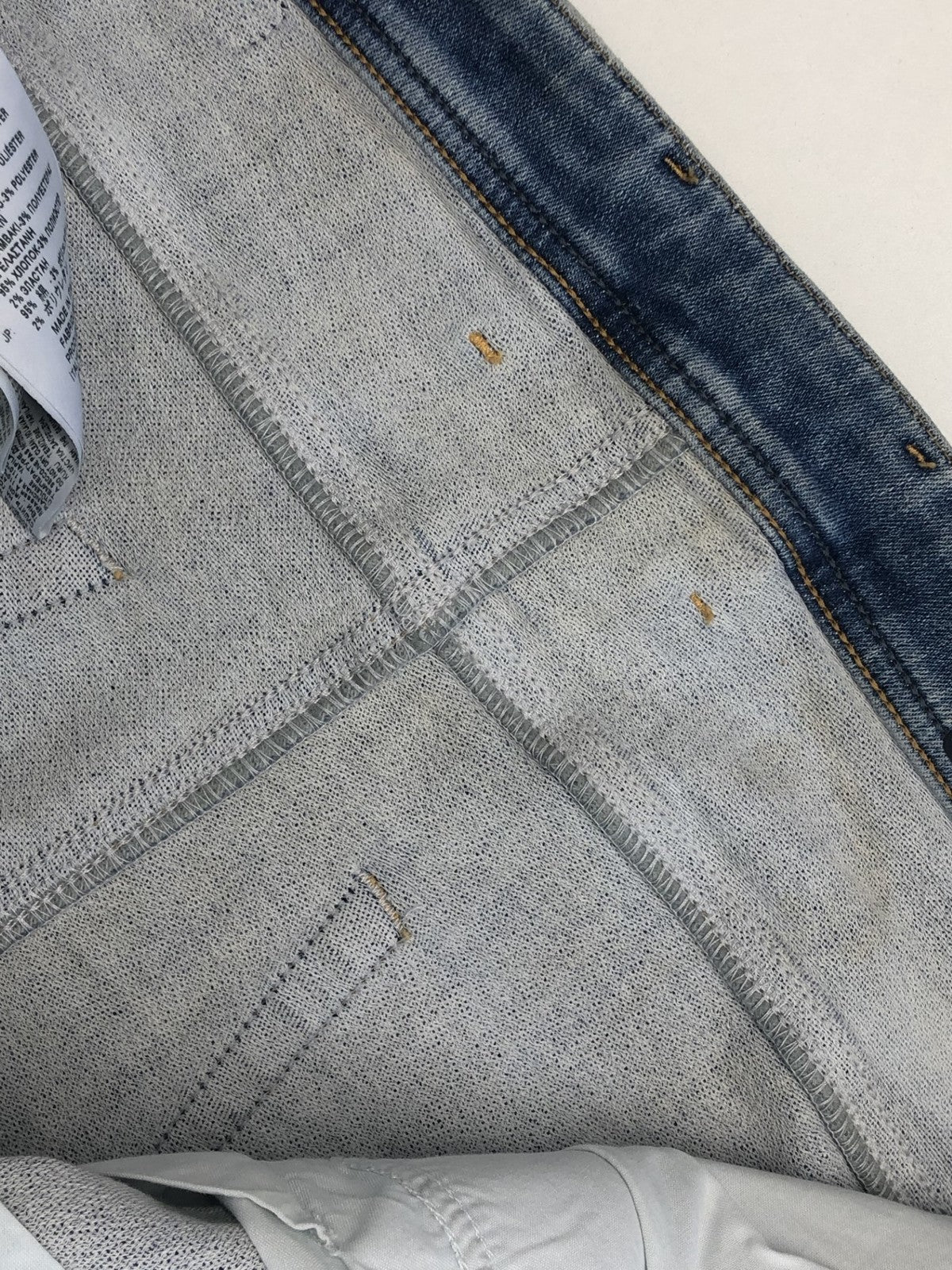 DIESEL Krooley-T 087AE Men Jeans W29 Sweat Jogg Blue Washed Slim Stretch Wash