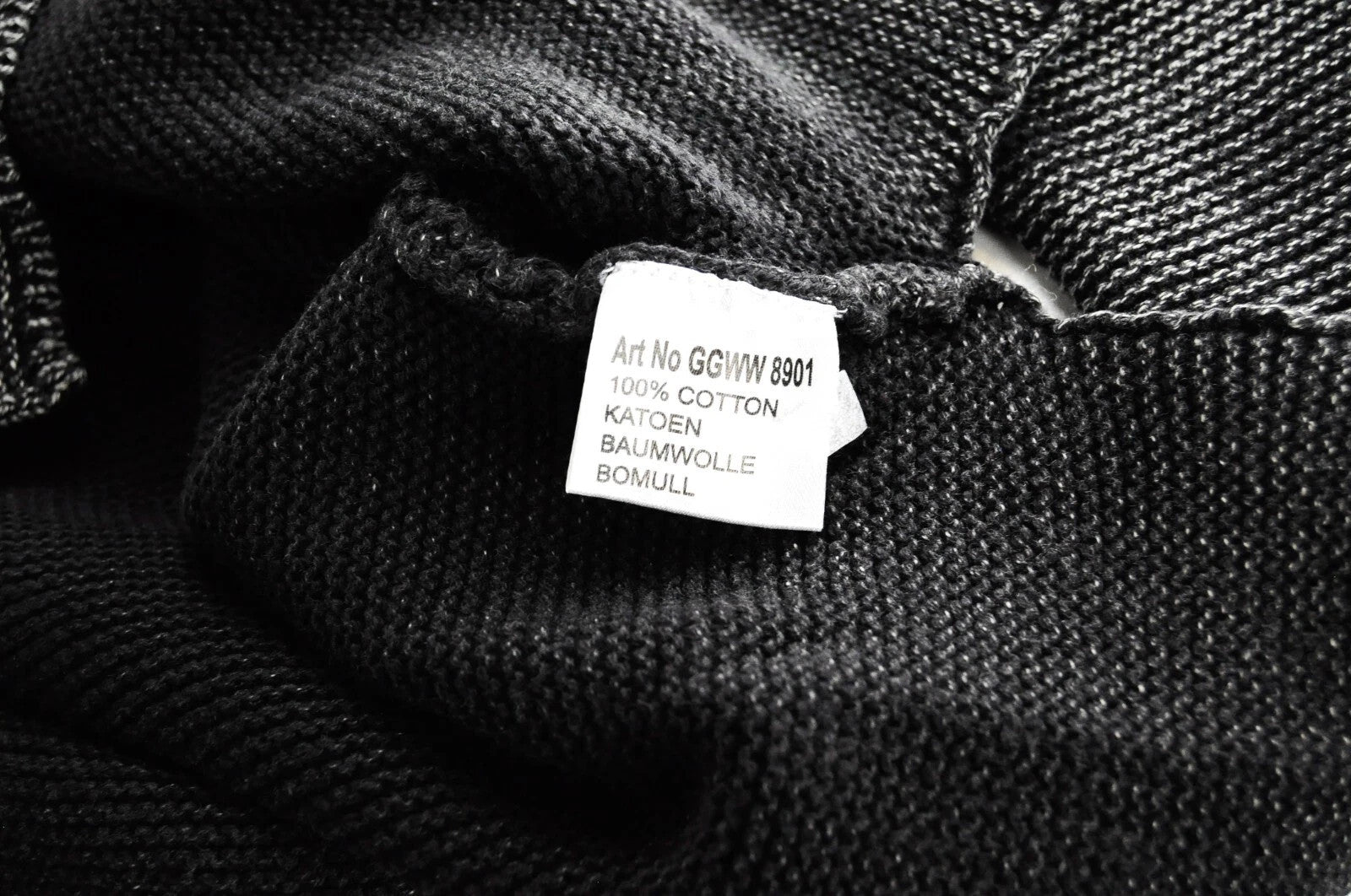 GOOD GENES Women Jumper XS Black Cotton Long Sleeved Knitted Pullover Sweater