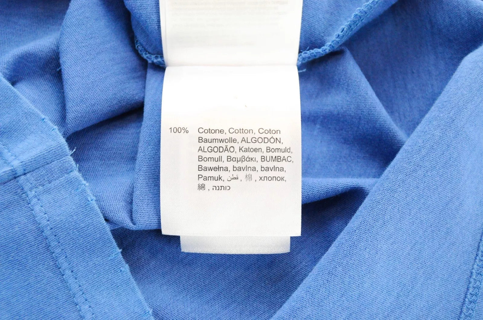 REPLAY Men T-Shirt S Blue Pure Cotton Short Sleeve Ripped Logo Pullover