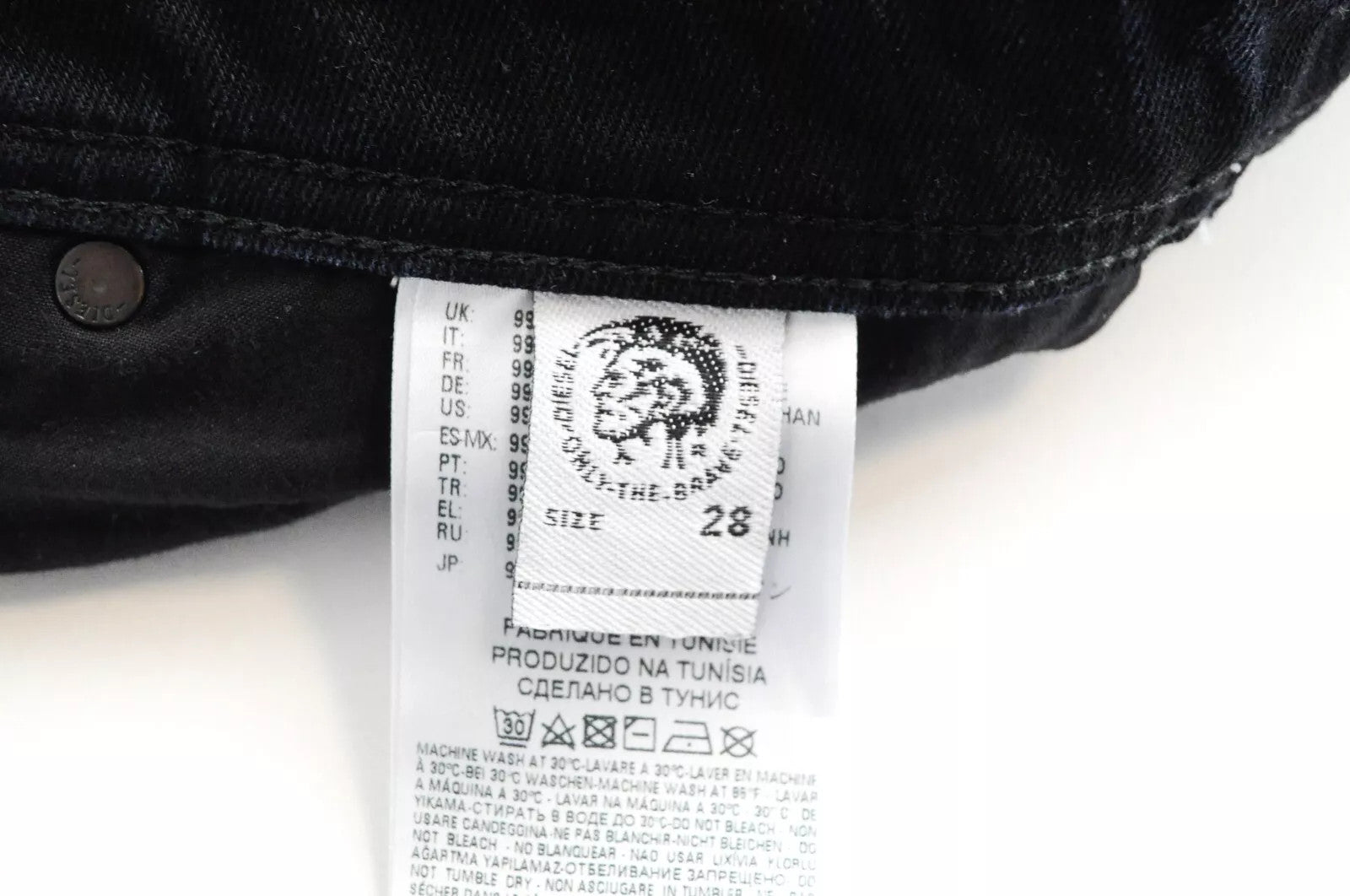 DIESEL Krayver R46D8 Men Jeans W28/L32 Slim Carrot Fit Dark Blue Cotton Stretch