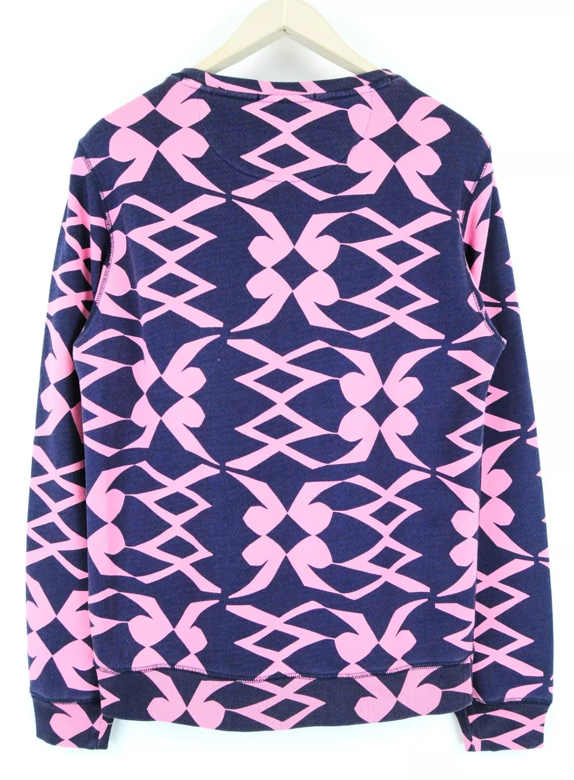 SCOTCH & SODA Ams Blauw Men Sweatshirt M Pink Navy Patterned Cotton Pullover