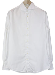 SUITSUPPLY Traveller Men's Formal Shirt 40 Slim White Pure Cotton Long Sleeve