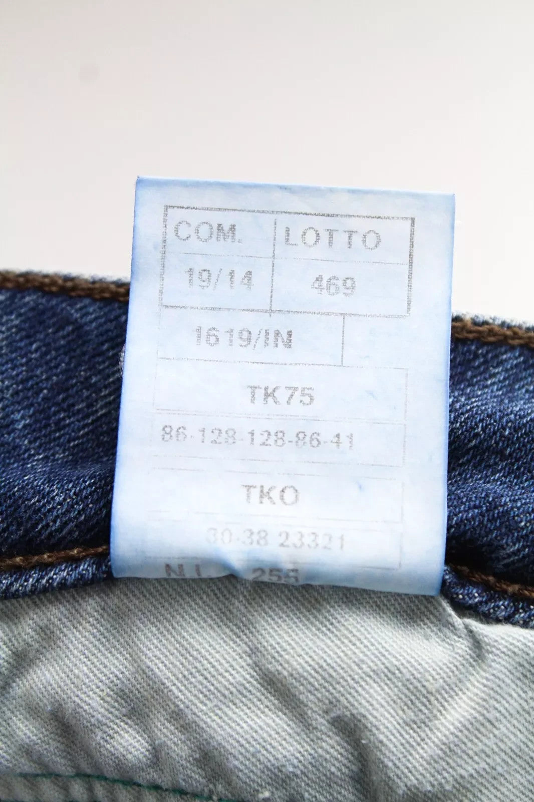 TAKESHY KUROSAWA Power Men Jeans W34 Slim Fit Washed Distressed Stretch Blue