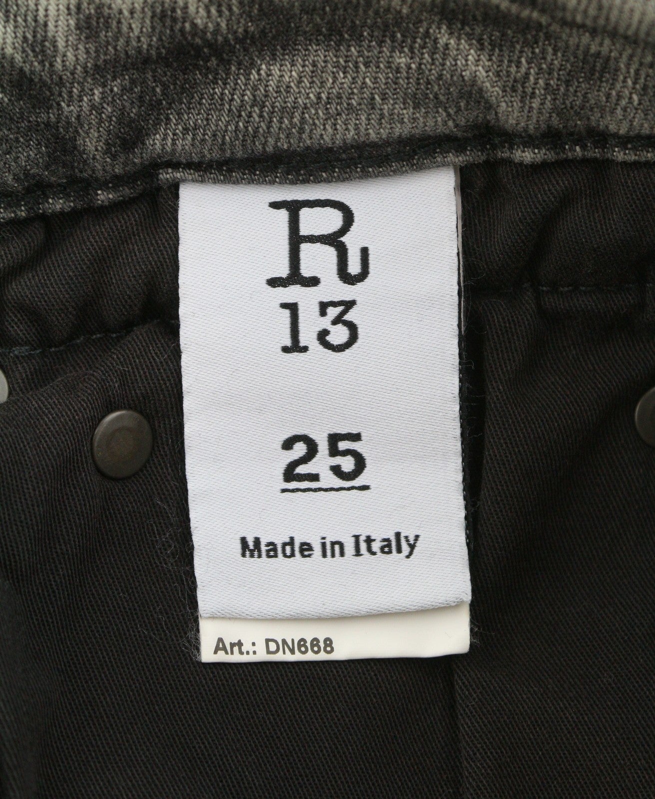 R13 Overflow Boy Flare Women Jeans 25 Leyton Black Stretch Distress Faded PF26