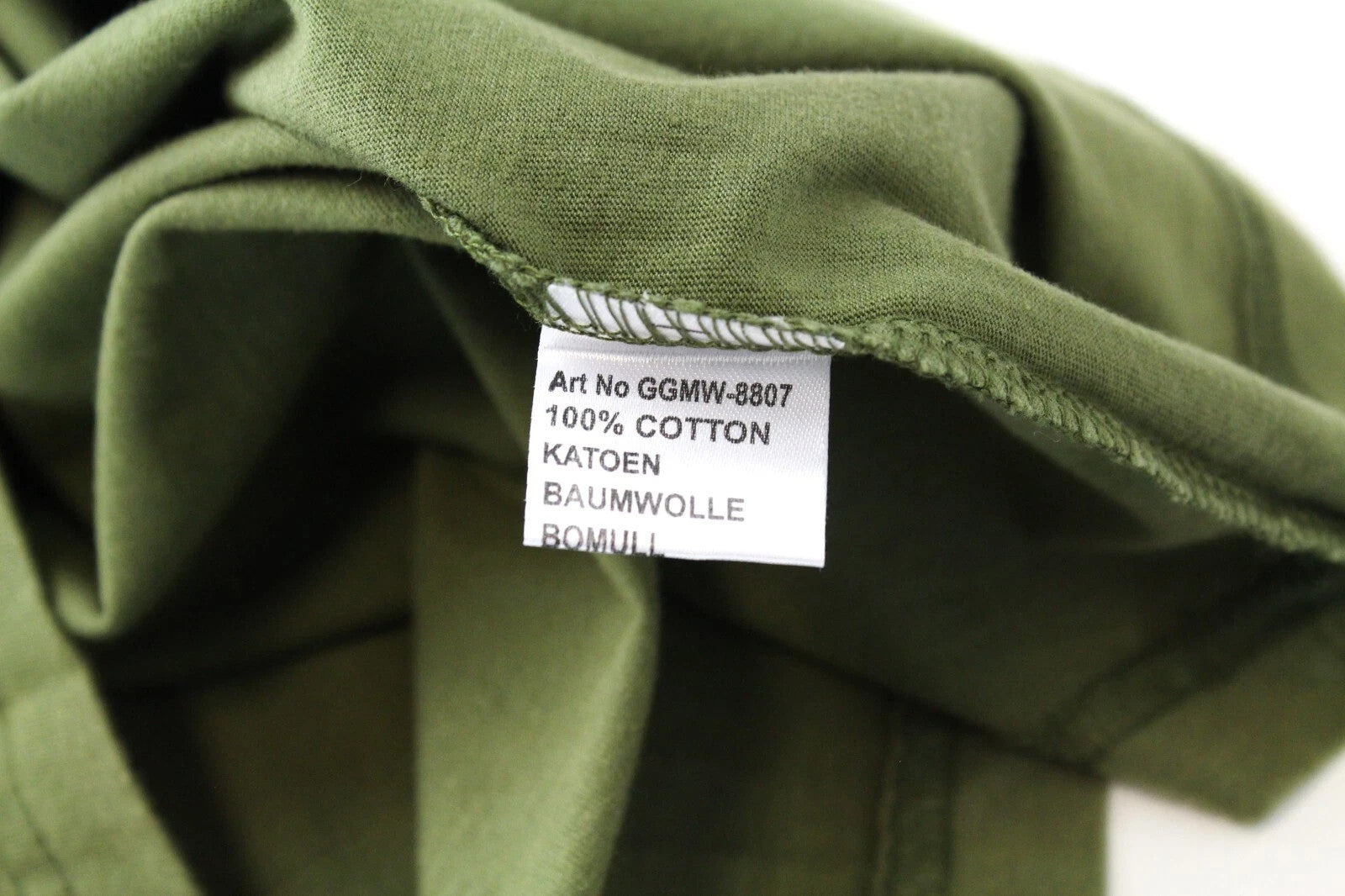 GOOD GENES Men T-Shirt M Green Short Sleeved Cotton Round Neck Logo Pullover
