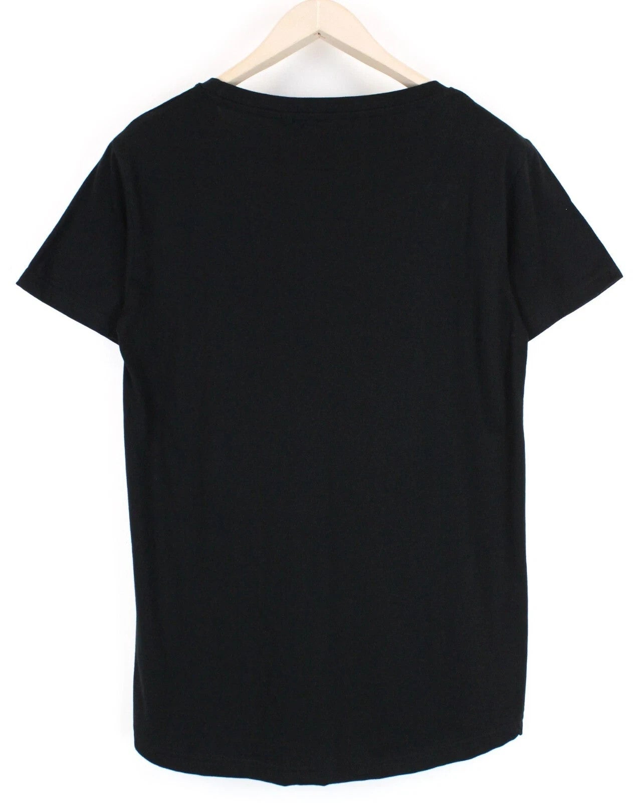 GOOD GENES Men T-Shirt L Black Pure Cotton Short Sleeve Casual Logo Pullover