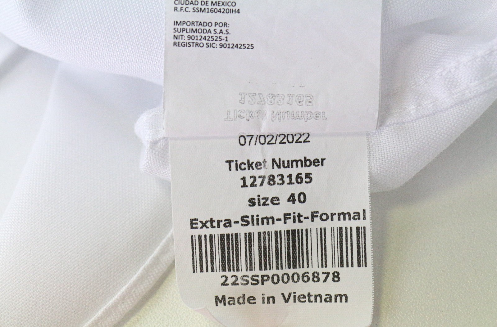 SUITSUPPLY Traveller Men's Formal Shirt 40 Extra Slim White Cutaway Twill