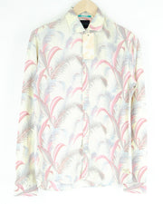 SCOTCH & SODA Caliente Men Shirt ~M Floral Print Cutaway Collar Button-Up Twill