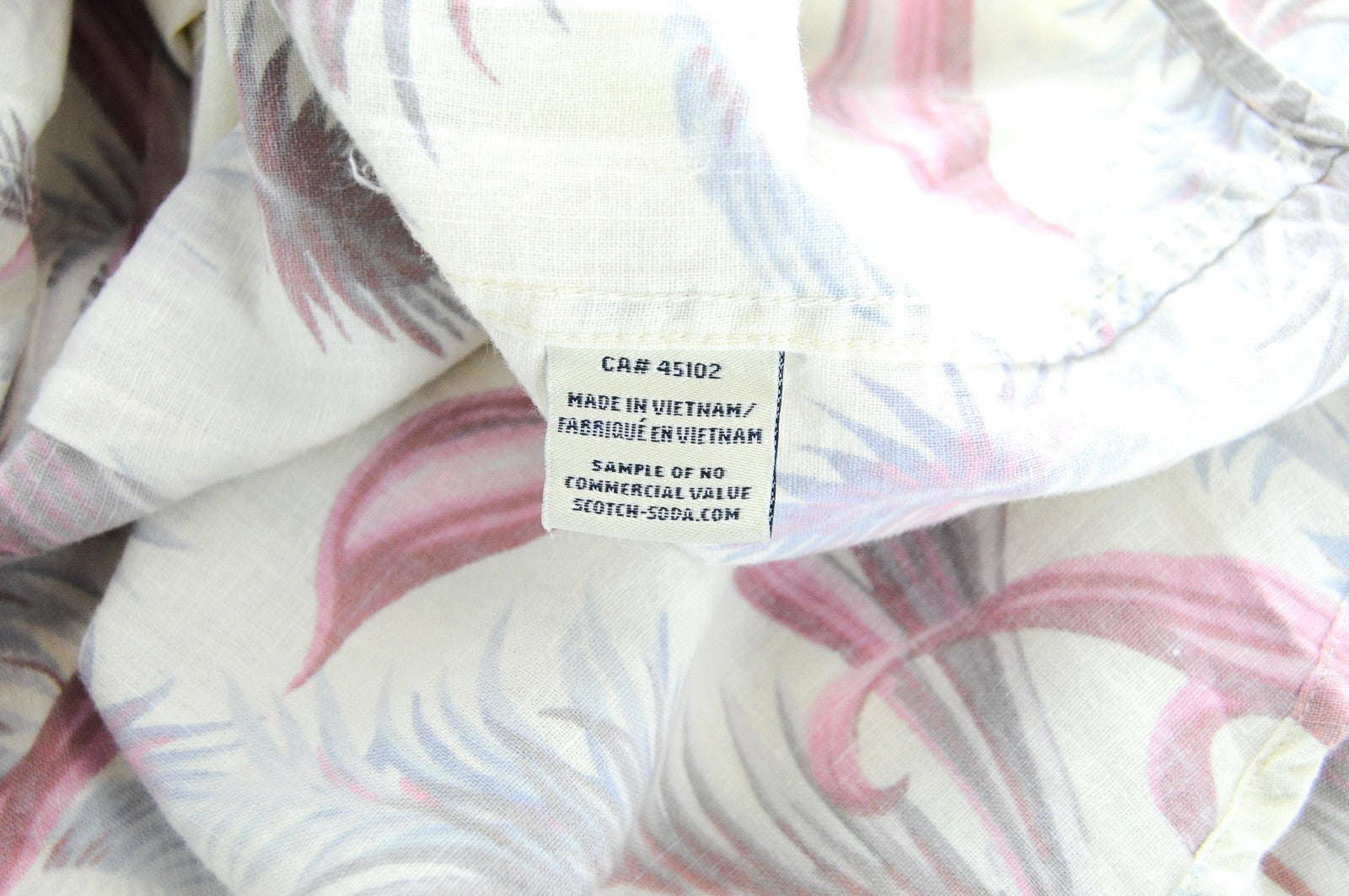SCOTCH & SODA Caliente Men Shirt ~M Floral Print Cutaway Collar Button-Up Twill