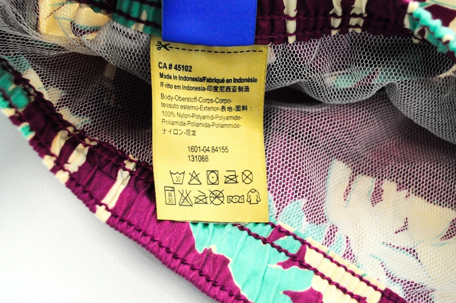 SCOTCH & SODA Ams Couture Men Swimwear L Purple Palm Patterned Pull On Trunks
