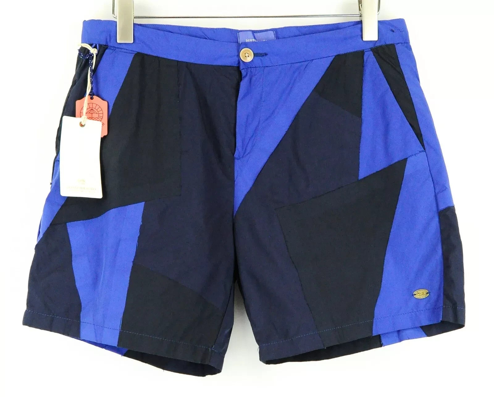 SCOTCH & SODA Ams Couture Men Swimwear ~W34 Blue Patterned Summer Beach Trunks