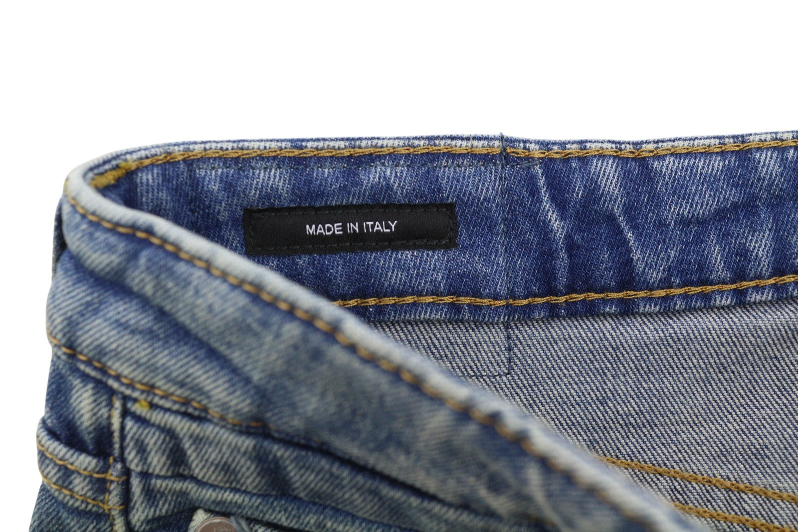 R13 Boy Straight Women Jeans 26 Kelly Stretch Cropped Faded Whiskers Blue PS26