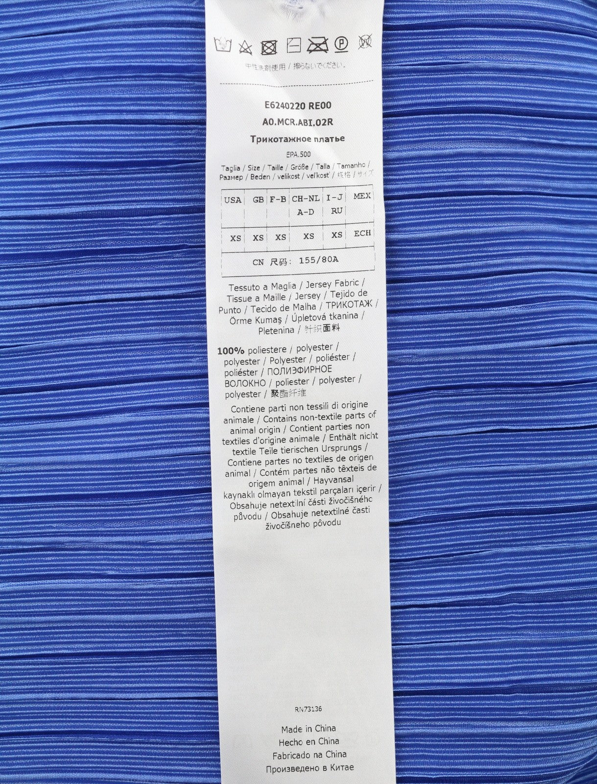 MAX&CO. Women Dress XS Blue Textured Belted Short Sleeve Mini