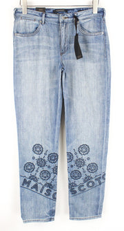 MAISON SCOTCH Women Jeans W27/L32 Blue Boyfriend Fit Washed Logo Detailed