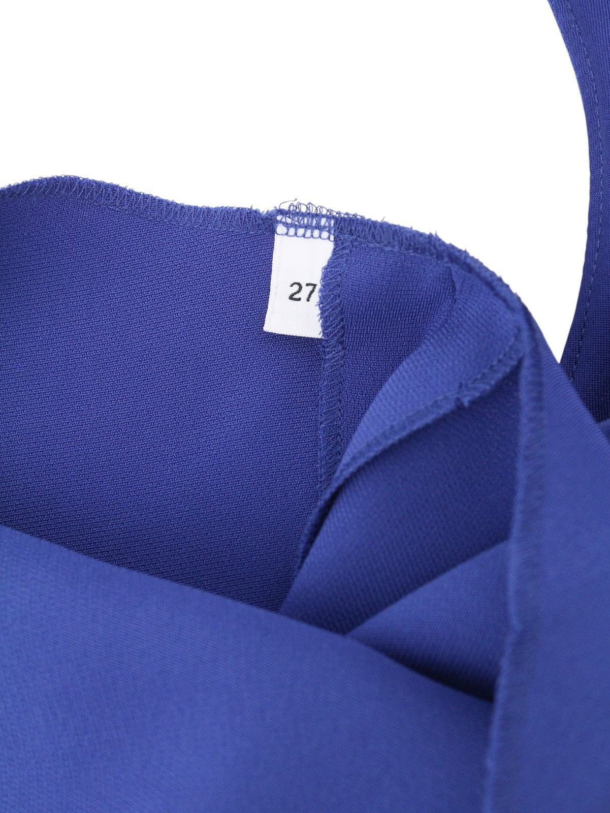 MARINA RINALDI Women Dress EU52 Blue V-Neck Sleeveless Knee-Length
