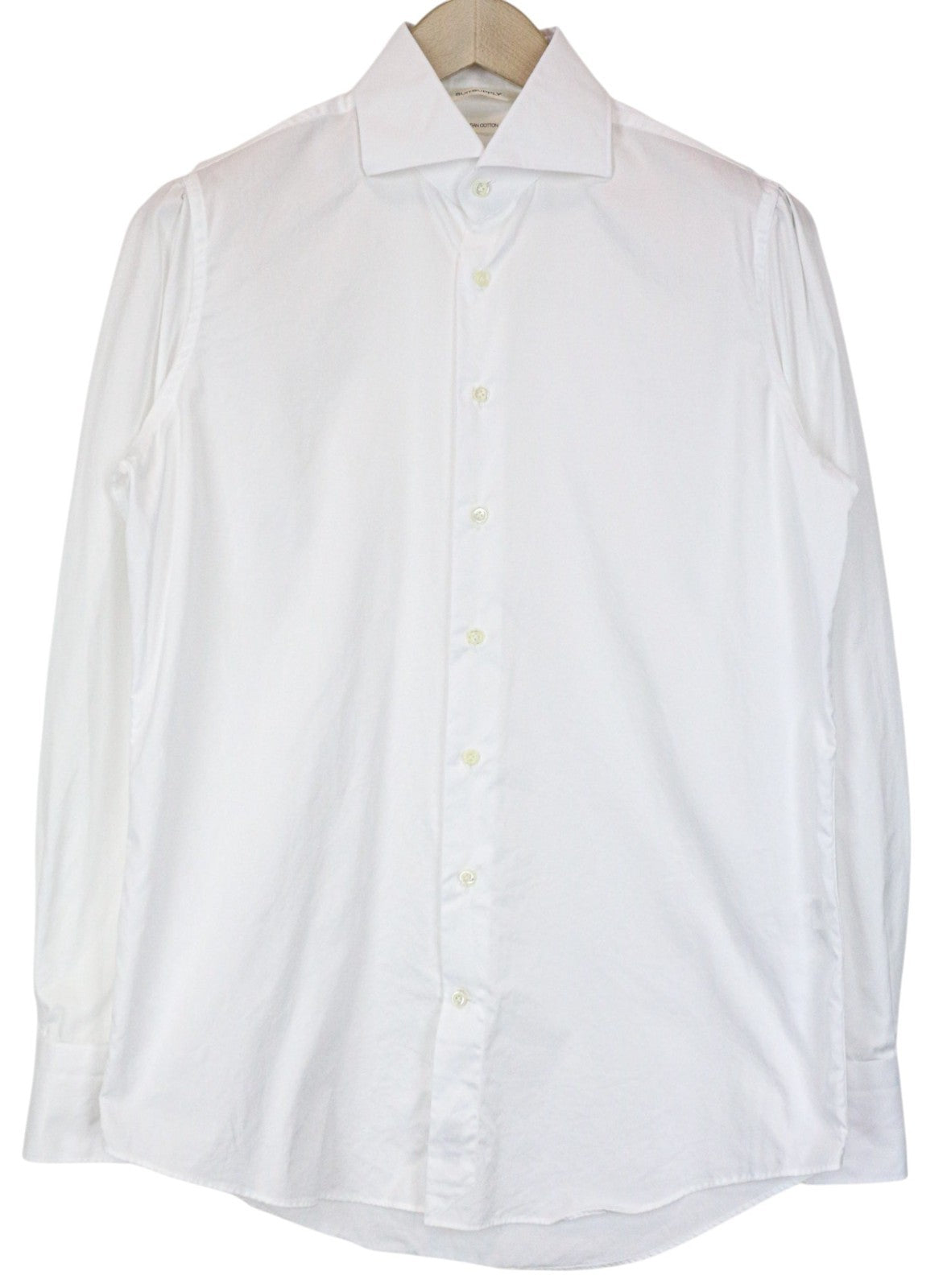 SUITSUPPLY Men's Formal Shirt 39/15 1/2 Slim White Pure Cotton Cutaway