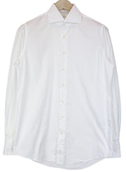 SUITSUPPLY Men's Formal Shirt 39/15 1/2 Slim White Pure Cotton Cutaway