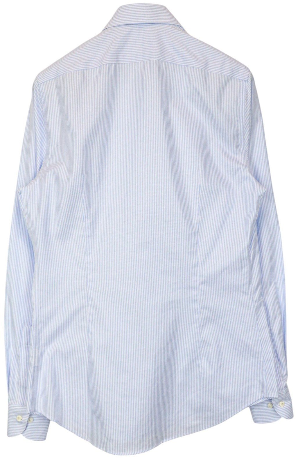 SUITSUPPLY Men's Formal Shirt 39L/15 1/2L Extra Slim Blue Cotton Stripe Twill