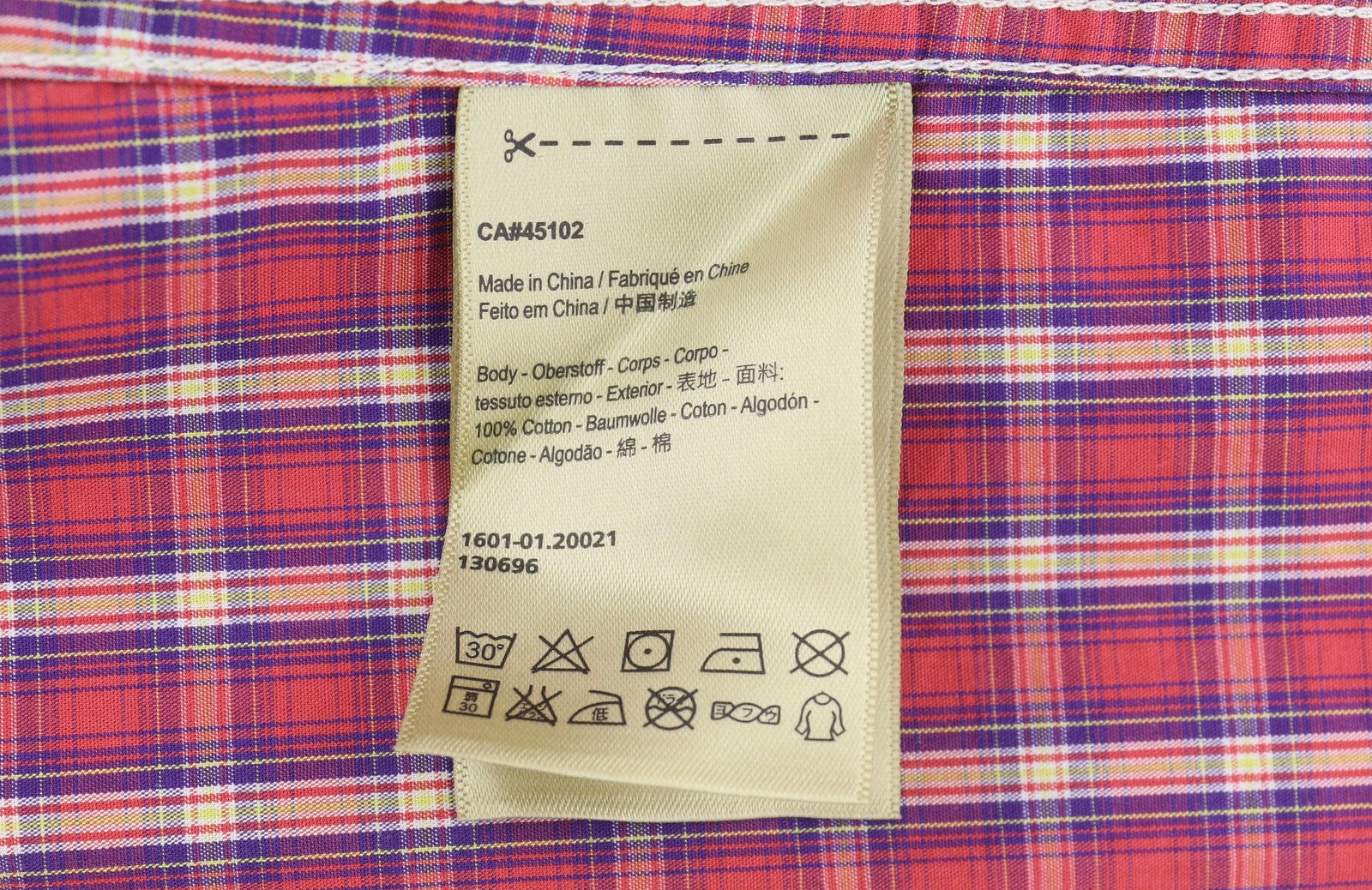SCOTCH & SODA Men Shirt S Red Plaid Print Button-Up Spread Neck Casual